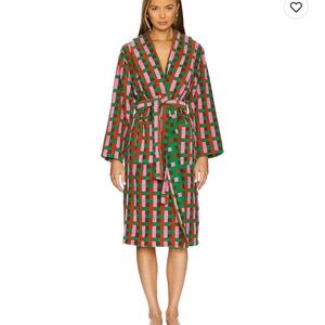 Dusen Dusen Bathrobe in Red Weave